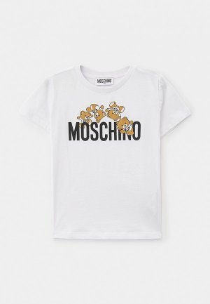 Футболка Moschino Kid. Цвет: белый