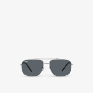 RB3796 солнцезащитные очки в металлической оправе-подушке , серебряный Ray-Ban