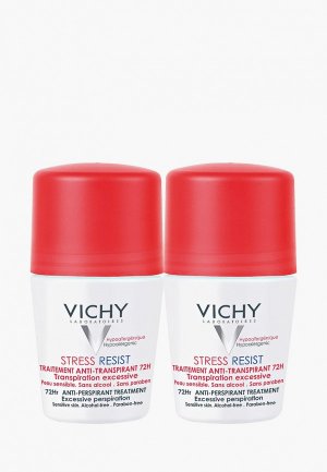 Дезодорант Vichy Шариковый анти-стресс защита 72 часа, 50 мл (2=1). Цвет: прозрачный