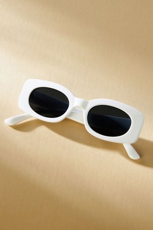 Солнцезащитные очки овальные, белый Anthropologie