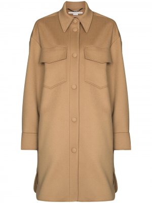 Шерстяное пальто Kerry на пуговицах Stella McCartney. Цвет: коричневый