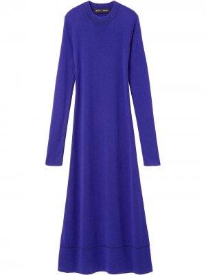 Платье с длинными рукавами и круглым вырезом Proenza Schouler. Цвет: синий