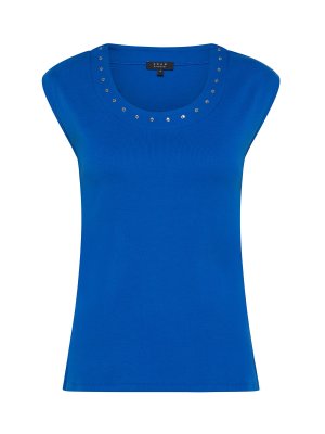 Хлопковая футболка с заклепками, ярко-синий Koan. Цвет: синий