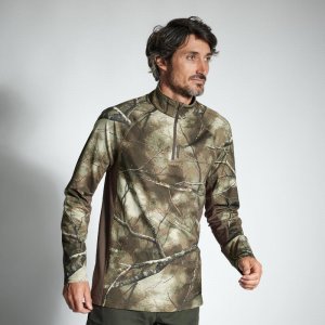 Охотничья рубашка с длинными рукавами TREEMETIC 500 теплая, дышащая SOLOGNAC, цвет braun Solognac