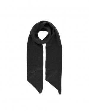 Женский длинный шарф с структурированным эффектом , черный Pieces