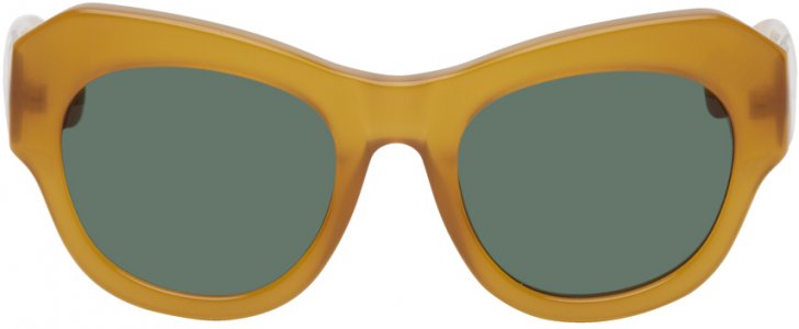 Коричневые солнцезащитные очки Linda Farrow Edition 99 C15 Dries Van Noten