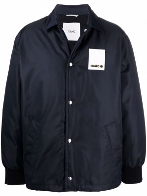 Куртка-рубашка с нашивкой-логотипом OAMC. Цвет: синий