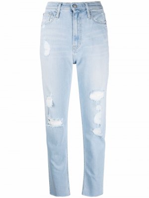 Джинсы Mom с эффектом потертости Calvin Klein Jeans. Цвет: синий
