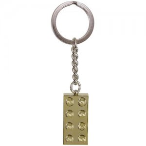 Брелок для ключей Кубик. Цвет - золотой металл, золото 850808 LEGO