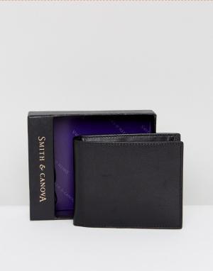 Бумажник с контрастной внутренней частью анималистическим принтом Sm Smith And Canova. Цвет: черный