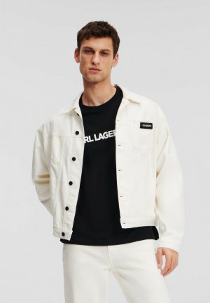 Джинсовая куртка LOGO KARL LAGERFELD, цвет off white denim Lagerfeld