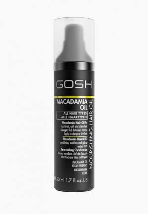 Масло для волос Gosh питательное и увлажняющее Macadamia, 50 мл. Цвет: прозрачный