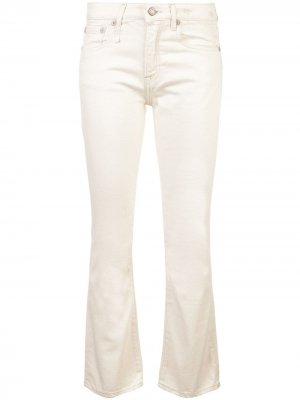 Укороченные джинсы R13. Цвет: белый