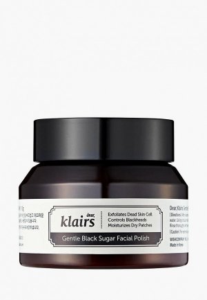 Скраб для лица Dear, Klairs Gentle Black Sugar Facial Polish, 110 ml. Цвет: коричневый