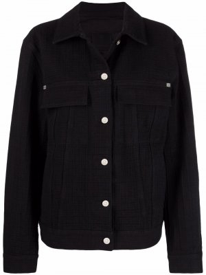 Джинсовая куртка с вышивкой 4G Givenchy. Цвет: черный