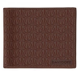 Бумажник , фактура тиснение, коричневый Davidoff. Цвет: коричневый