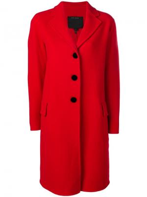 Однобортное пальто Marc Jacobs. Цвет: красный