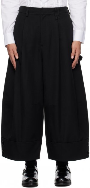 Черные брюки с подвернутыми манжетами Simone Rocha