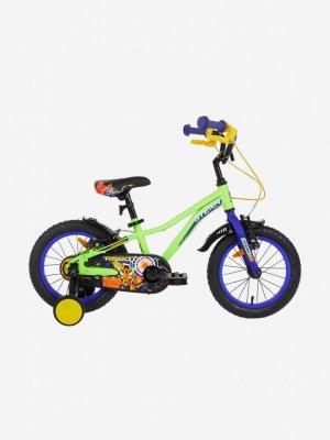 Велосипед для мальчиков Robot 14 2024, Зеленый Stern. Цвет: зеленый