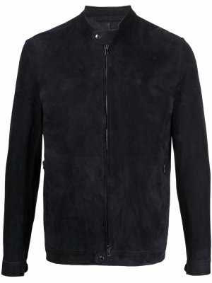Skinny-cut suede-leather jacket Salvatore Santoro. Цвет: синий
