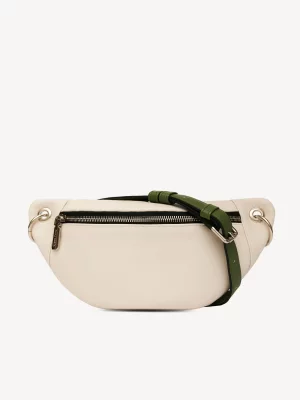 Поясная сумка женская 002, белый/зеленый MILLZ KARTA. Цвет: белый