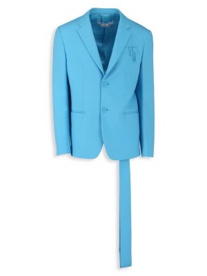 Асимметричный пиджак свободного кроя , голубой Off-White