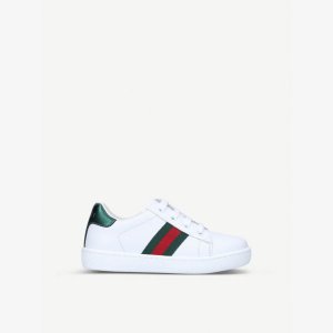 Кожаные кроссовки New Ace с полосками-логотипами для 1–4 лет , белый Gucci