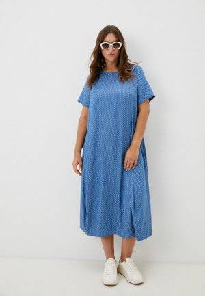 Платье Le Monique. Цвет: синий