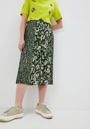 Юбка PUMA x LIBERTY Long AOP Plissee Skirt. Цвет: зеленый