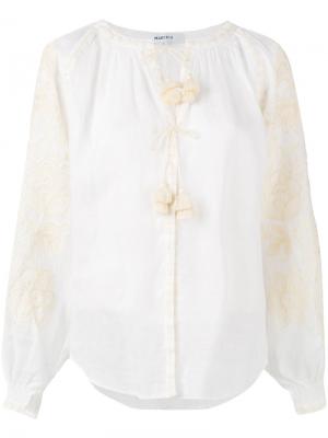 Embroidered peasant blouse March 11. Цвет: белый