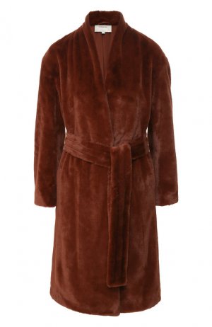 Пальто с поясом Vince. Цвет: коричневый