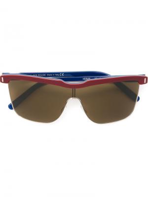 Солнцезащитные очки в квадратной оправе Philippe Rouge. Цвет: красный