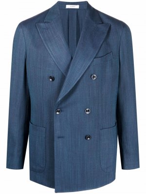 Double-breasted tailored blazer Boglioli. Цвет: синий
