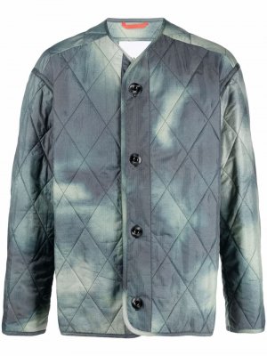 Diamond-quilted tie-dye jacket OAMC. Цвет: зеленый