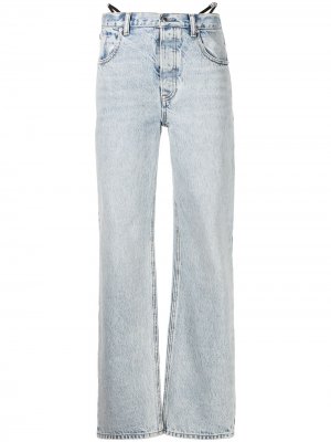 Прямые джинсы с ремешками Alexander Wang. Цвет: синий