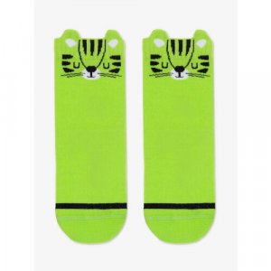 Носки Забавные Мордашки, размер 18(27-29), зеленый Conte-kids. Цвет: зеленый