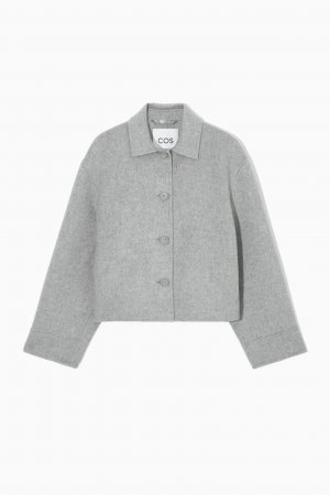 Пиджак из шерсти Boxed Wool, серый COS