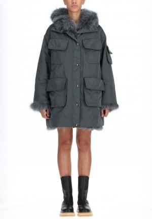 Парка ERMANNO SCERVINO. Цвет: серый