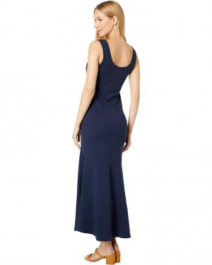 Платье SUNDRY Long Twist Front Sleeveless Dress in Cotton Modal, темно-синий