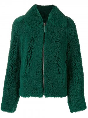 Shearling coat Cédric Charlier. Цвет: зеленый