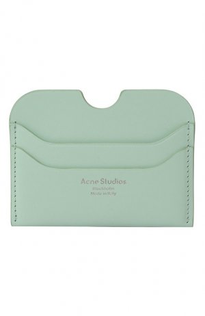 Кожаный футляр для кредитных карт Acne Studios. Цвет: зелёный