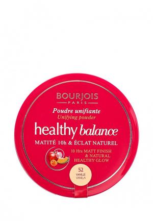 Компактная пудра Bourjois Выравнивающая Healthy Balance 52 тон vanille. Цвет: бежевый