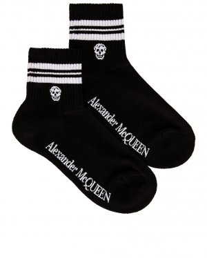 Носки Alexander Mcqueen Skull Stripe, цвет Black & White