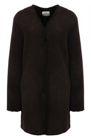 Замшевое пальто Agreeg. Цвет: коричневый