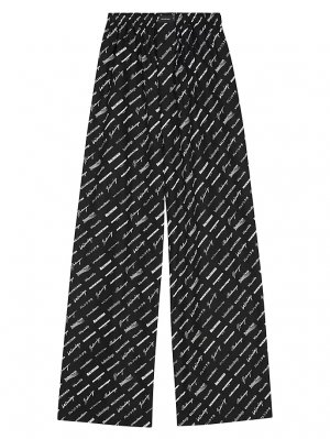 Логомания по всей поверхности пижамных штанов , черный Balenciaga