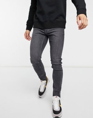 Черные выбеленные облегающие джинсы -Черный Burton Menswear