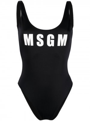 Купальник с логотипом MSGM. Цвет: черный