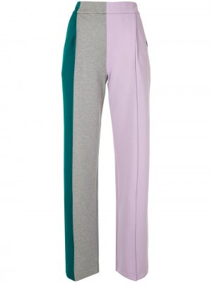 Спортивные брюки в стиле колор-блок Maison Mihara Yasuhiro. Цвет: фиолетовый