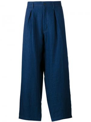 Укороченные спортивные брюки Yohji Yamamoto. Цвет: синий