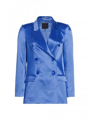 Шелковая двубортная куртка Kira , синий Adriana Iglesias
